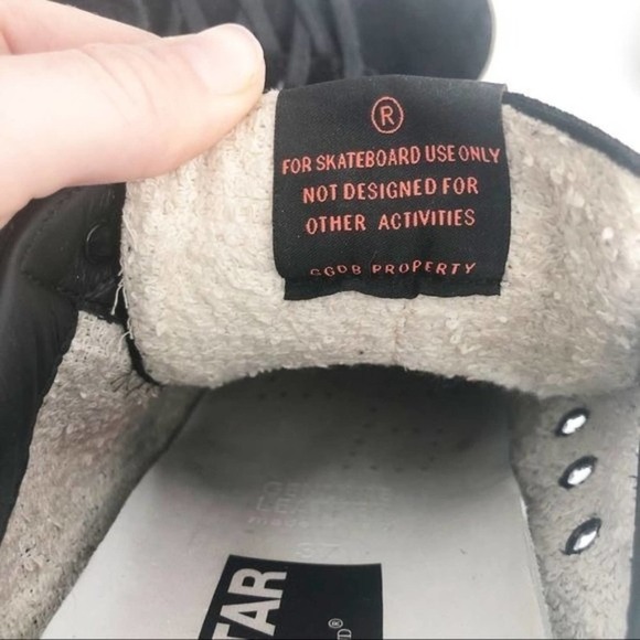 GOLDEN GOOSE Superstar Black Velvet Blue Glitter Star Lace Up Sneakers Size US 7 - Picture 9 of 14